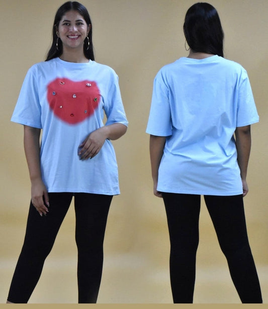 Franela corazon Blanca