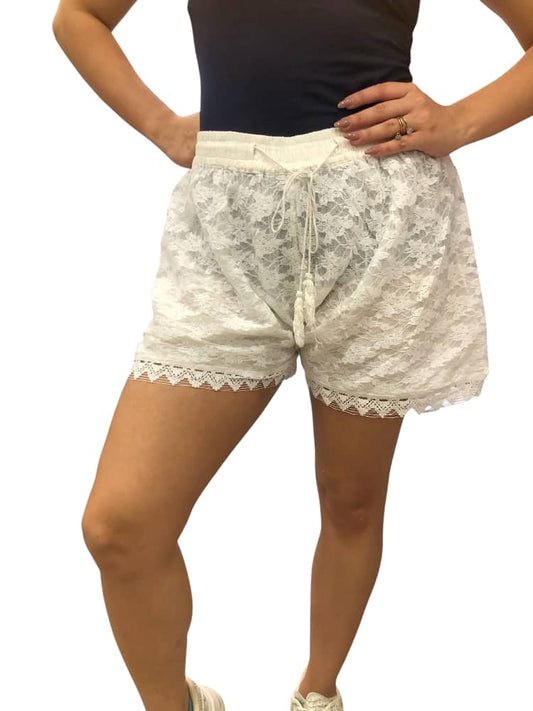 Short de Dama con Encajes y Tejidos