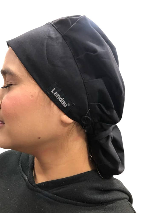 Gorro de Dama Negro con  Pliegues
