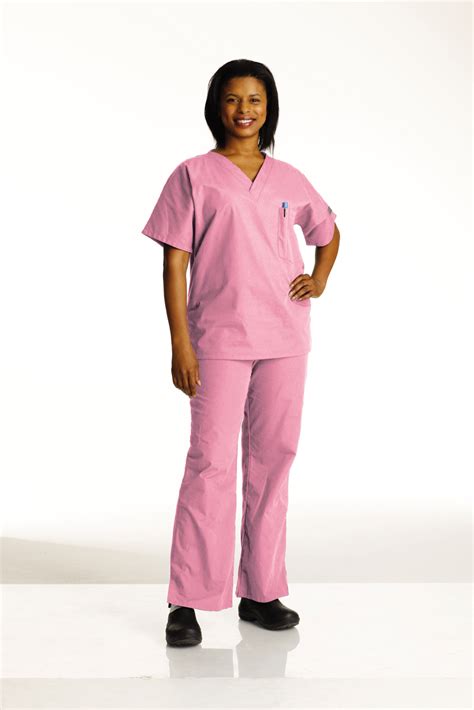 Camisa de Uniforme Rosado Unisex Landau.
