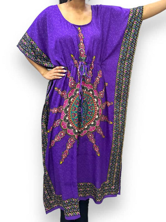 Guajira Larga de Dama Estampada Unitalla Morado