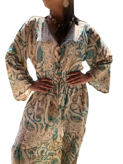 Vestido Estampado Casual de Dama