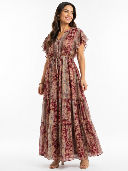 Vestido Estampado Casual de Dama