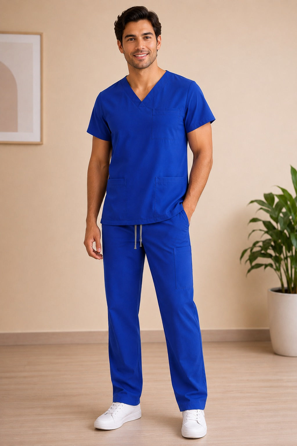 Conjunto uniforme azul rey (bota recta) unisex