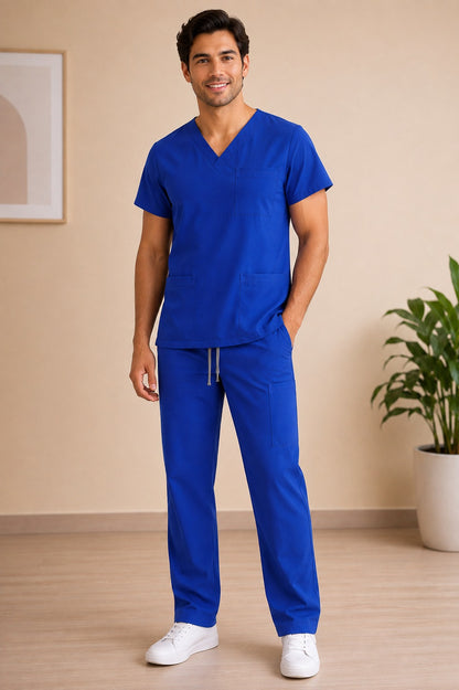 Conjunto uniforme azul rey (bota recta) unisex
