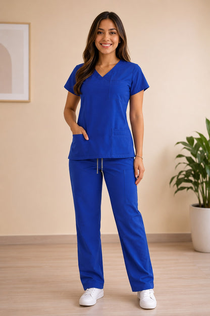 Conjunto uniforme azul rey (bota recta) unisex