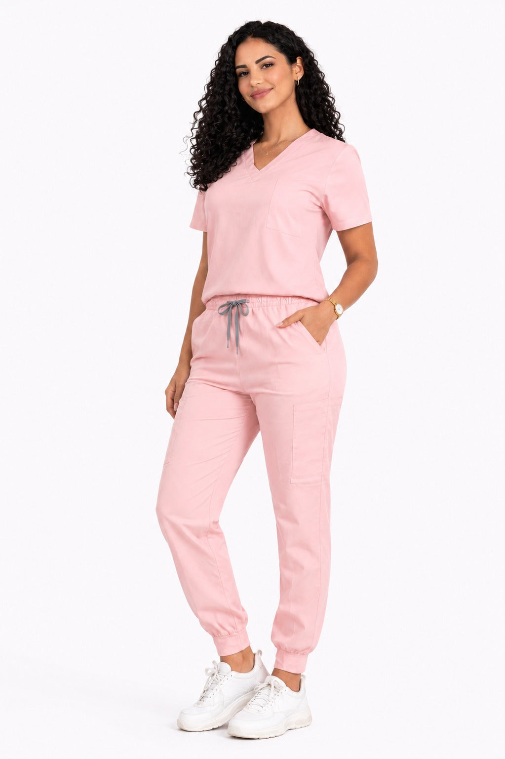 Conjunto uniforme rosado guayaba (tipo jogger) unisex