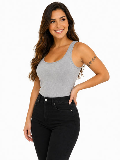Top Basico de Dama Gris