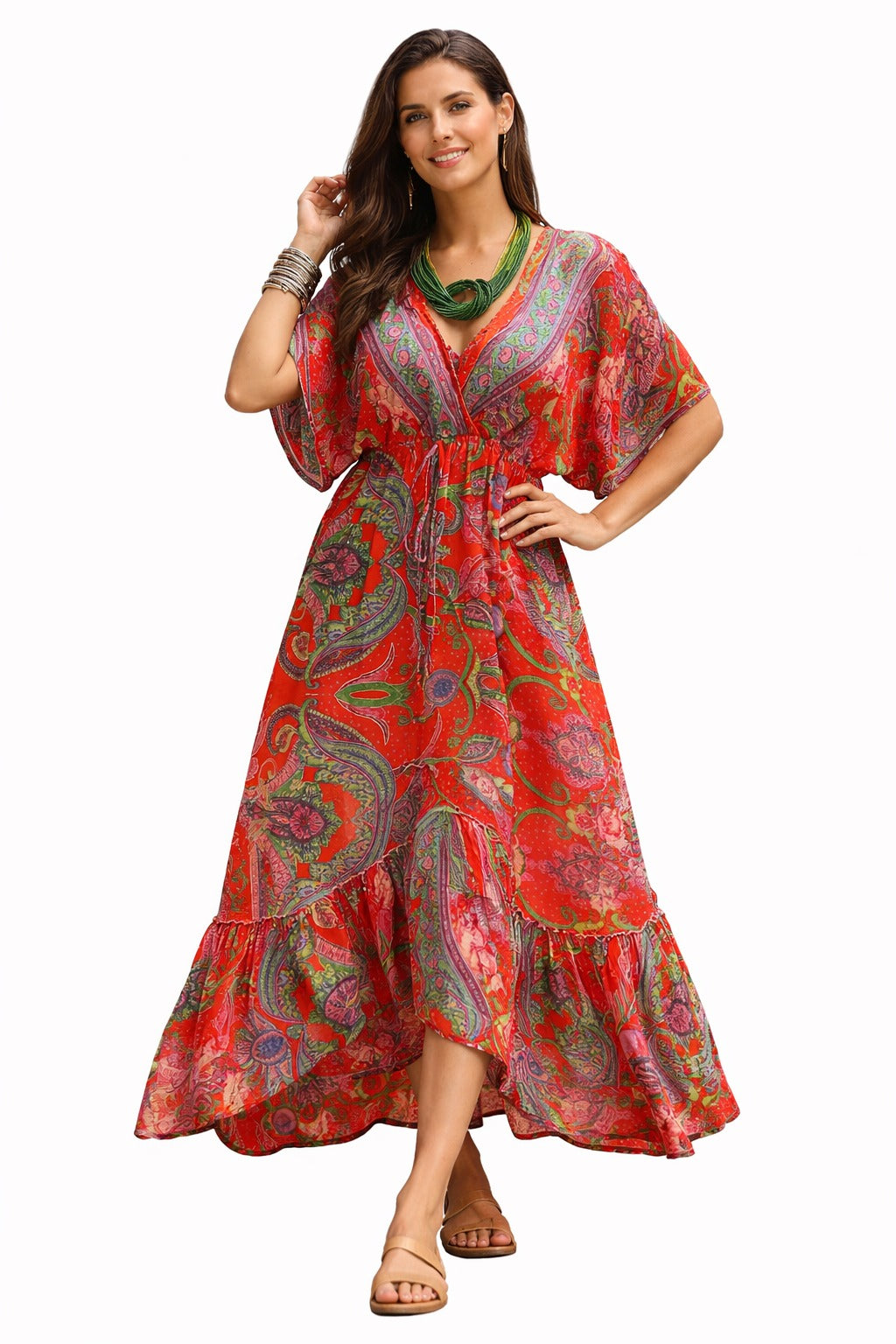 Vestido Estampado Casual de Dama