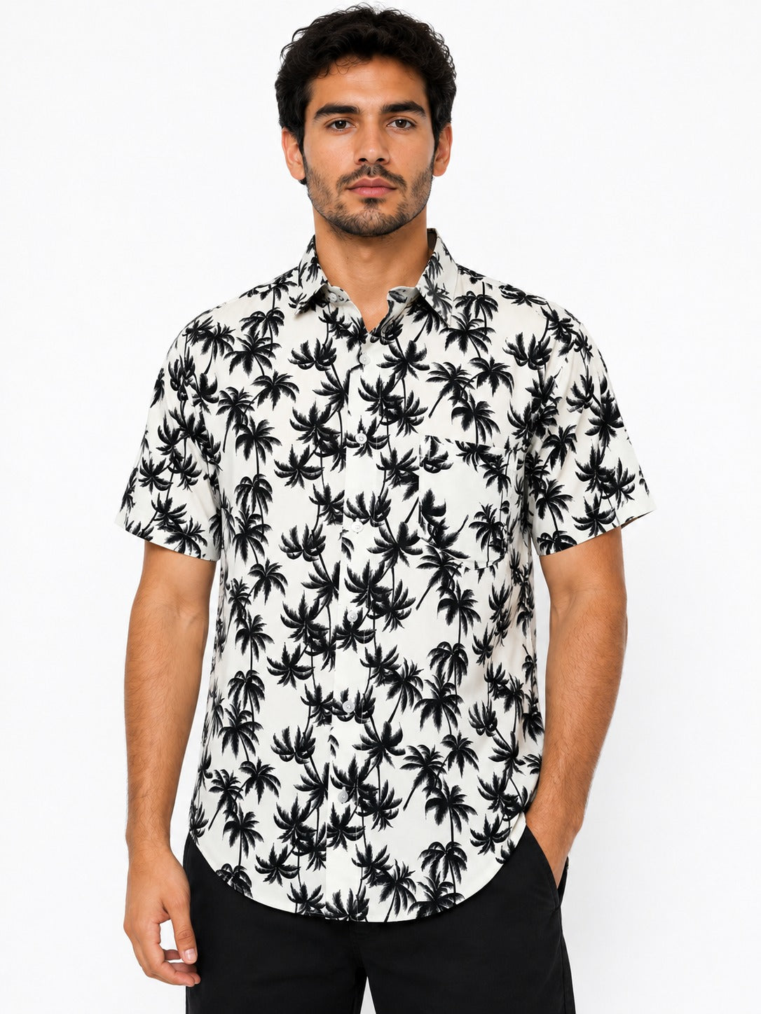 Camisa de Hombre Hawaiana de Palmeras