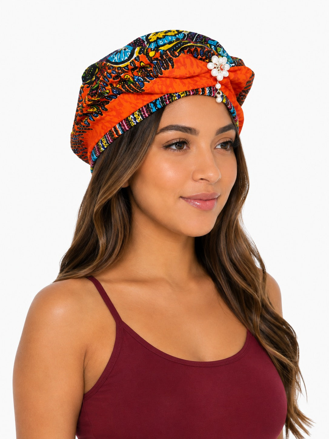 Turbante de Adulto Naranja Afrocaribeño