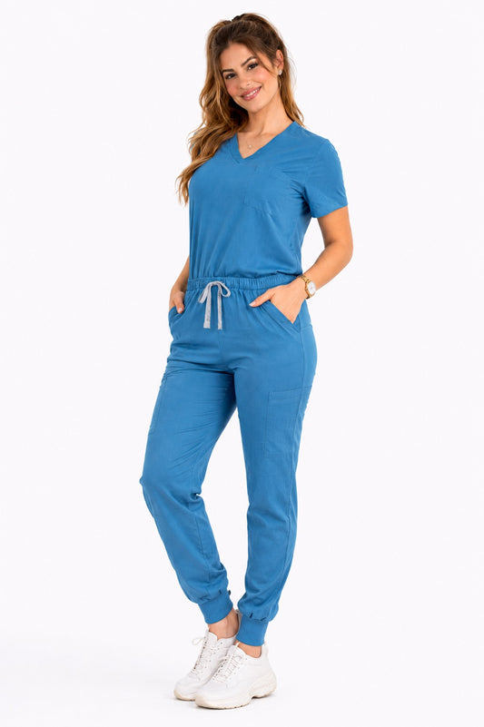 Conjunto uniforme caribbean blue (tipo jogger) unisex