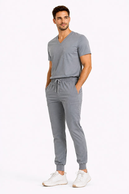 Conjunto uniforme gris (tipo jogger) unisex