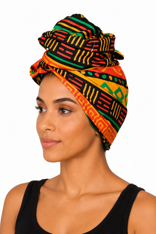 Turbante de Adulto Estampado Afrocaribeño Carnaval