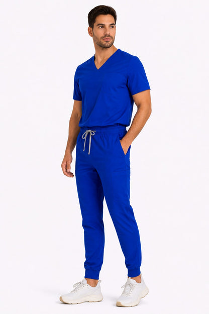 Conjunto uniforme azul rey (tipo jogger) unisex