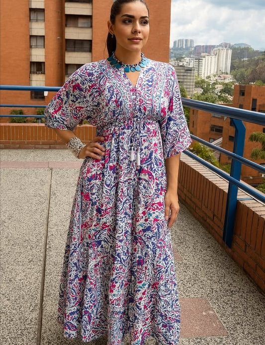 Vestido Estampado Casual de Dama