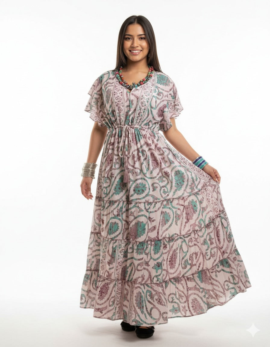 Vestido Estampado Casual de Dama