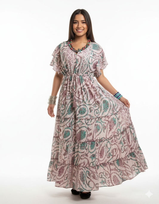 Vestido Estampado Casual de Dama