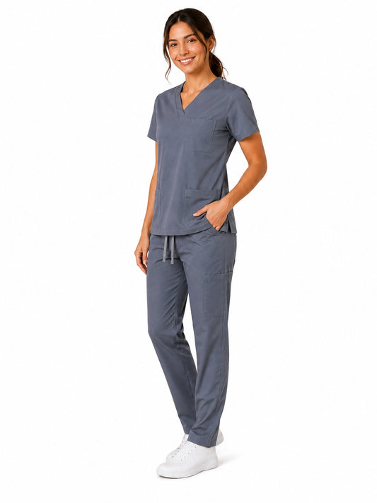 Conjunto uniformes gris (bota recta) unisex