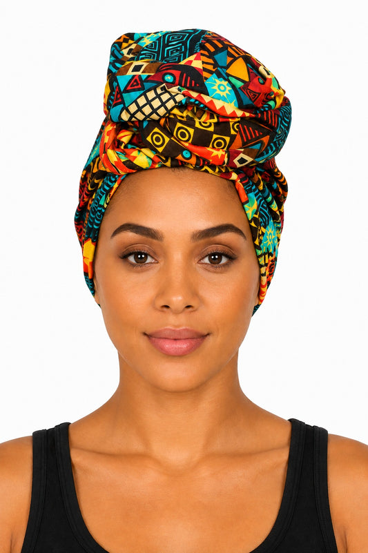 Turbante de Adulto Estampado Afrocaribeño Carnaval