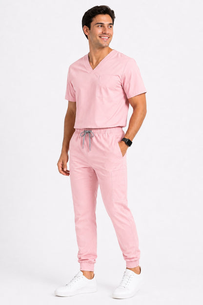 Conjunto uniforme rosado guayaba (tipo jogger) unisex