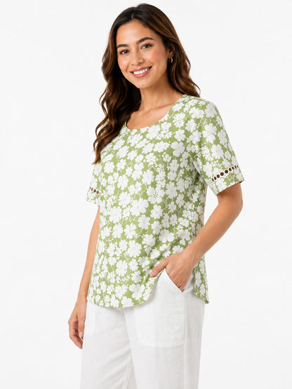 Blusa Floral Talla Plus