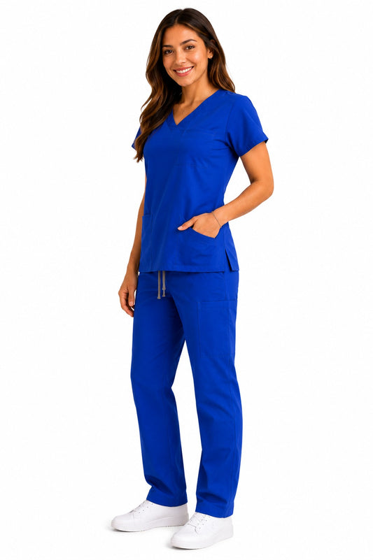 Conjunto uniforme azul rey (bota recta) unisex